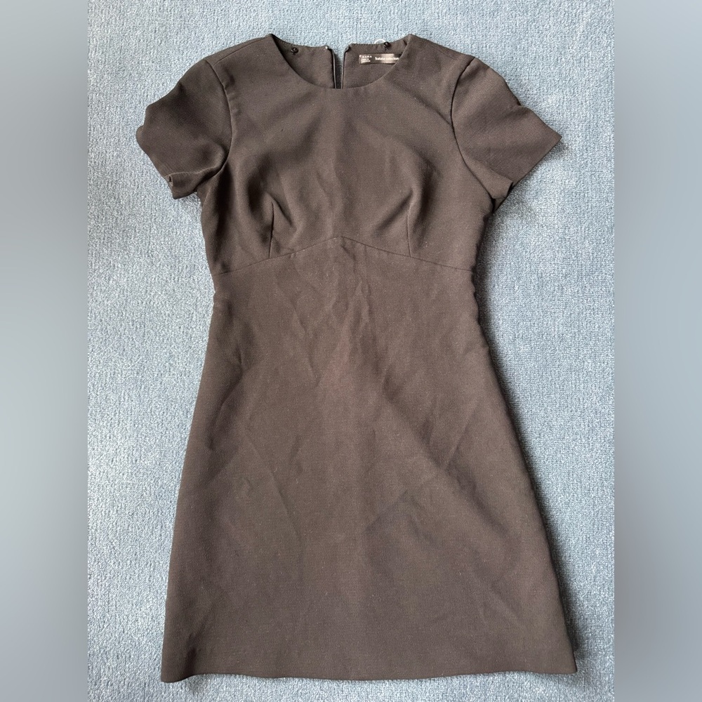 Classic Black Short-Sleeve Sheath Dress